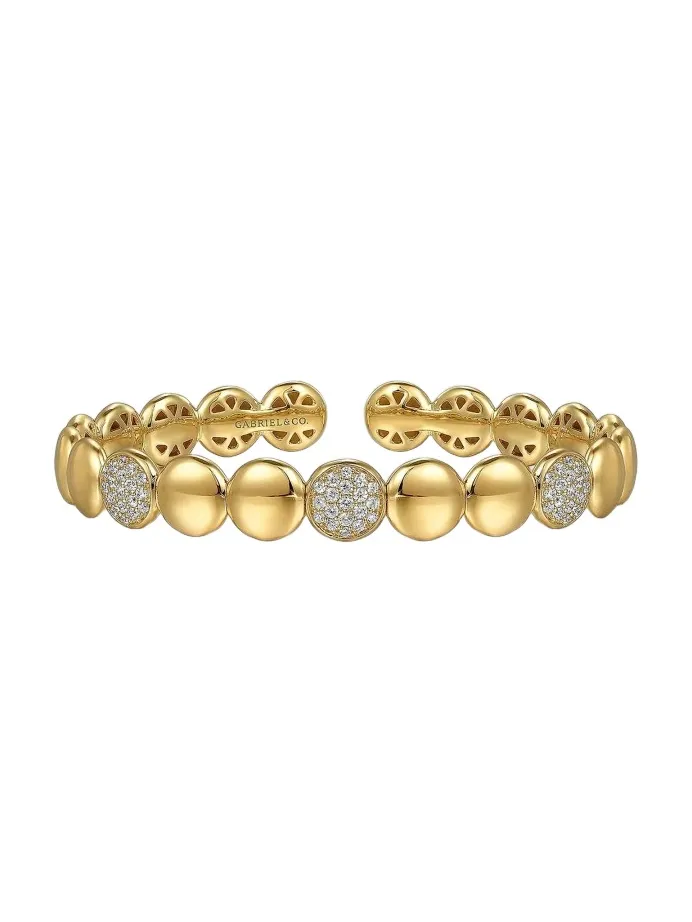 Women's Contemporary 14K Yellow Gold & 0.55 TCW Diamond Cuff Women's Contemporary 14K Yellow Gold & 0.55 TCW Diamond Cuff