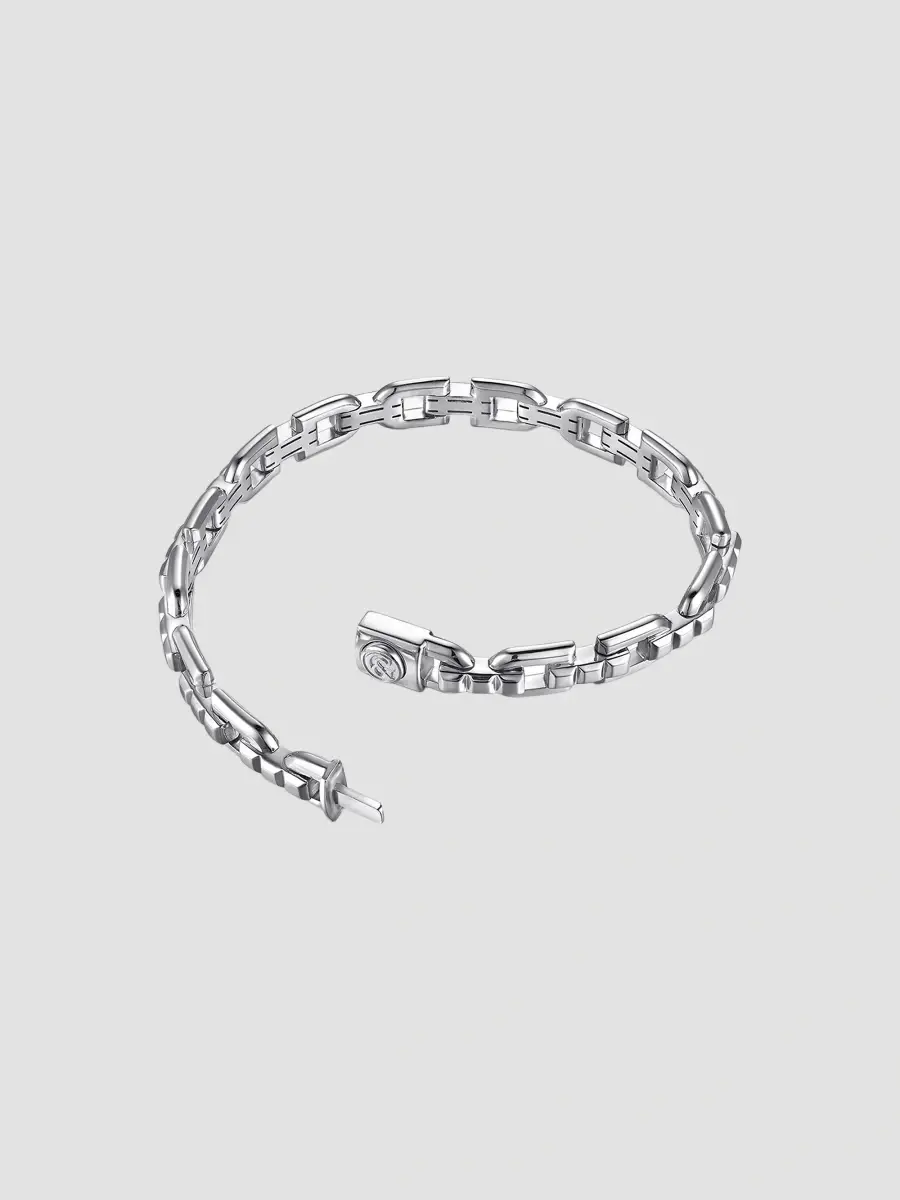 Gabriel & Co Men's Geo Sterling Silver Link Chain Bracelet | Thumbnail 4 Gabriel & Co Men's Geo Sterling Silver Link Chain Bracelet | Thumbnail 4