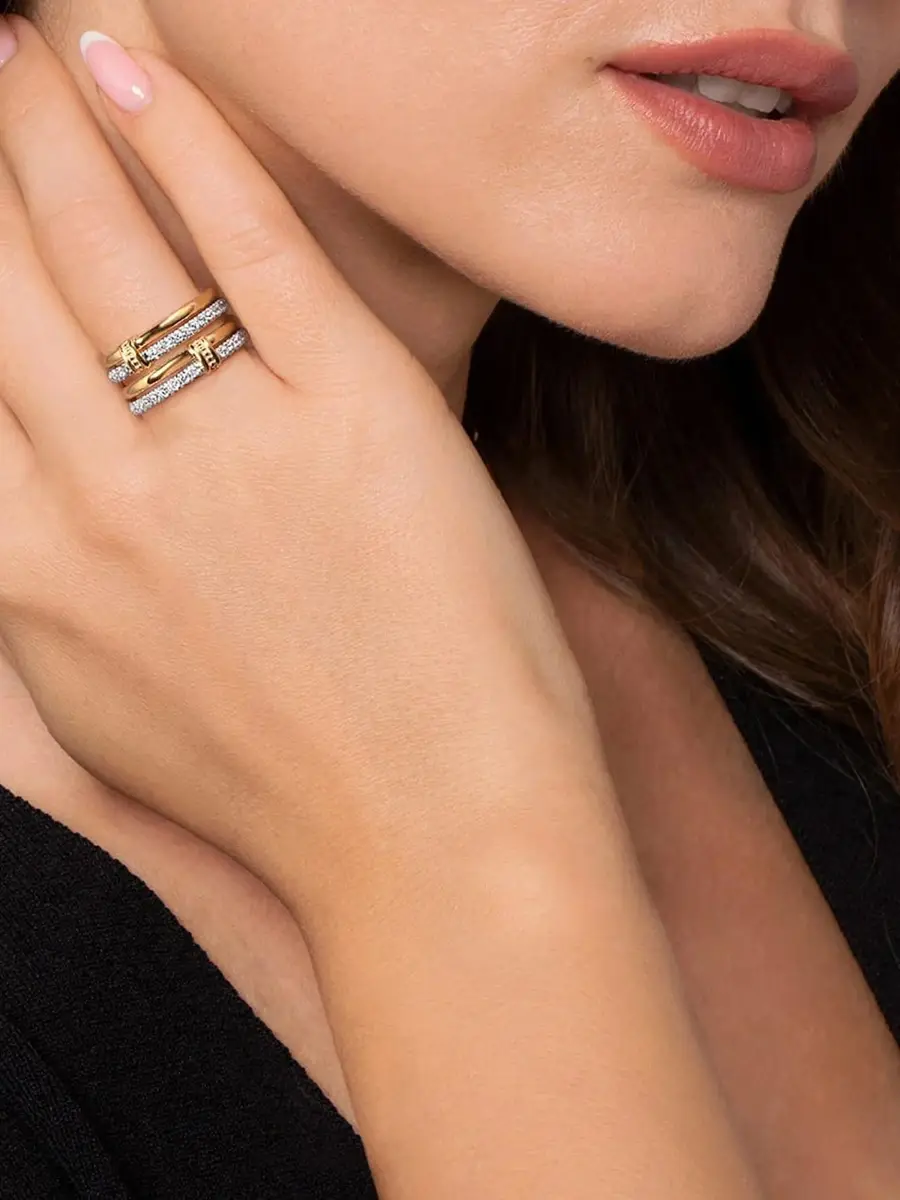 Gabriel & Co Women's Bujukan 14K Two-Tone Gold & 0.60 TCW Diamond Ring | Thumbnail 2 Gabriel & Co Women's Bujukan 14K Two-Tone Gold & 0.60 TCW Diamond Ring | Thumbnail 2