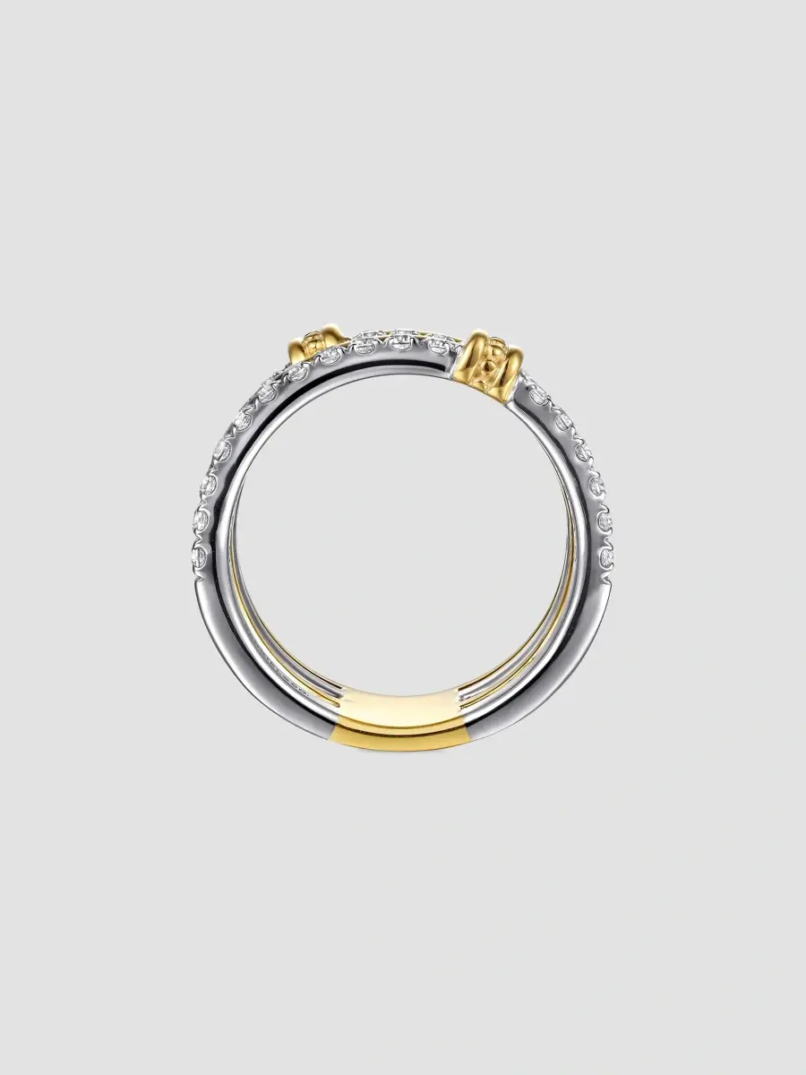 Gabriel & Co Women's Bujukan 14K Two-Tone Gold & 0.60 TCW Diamond Ring | Thumbnail 4 Gabriel & Co Women's Bujukan 14K Two-Tone Gold & 0.60 TCW Diamond Ring | Thumbnail 4