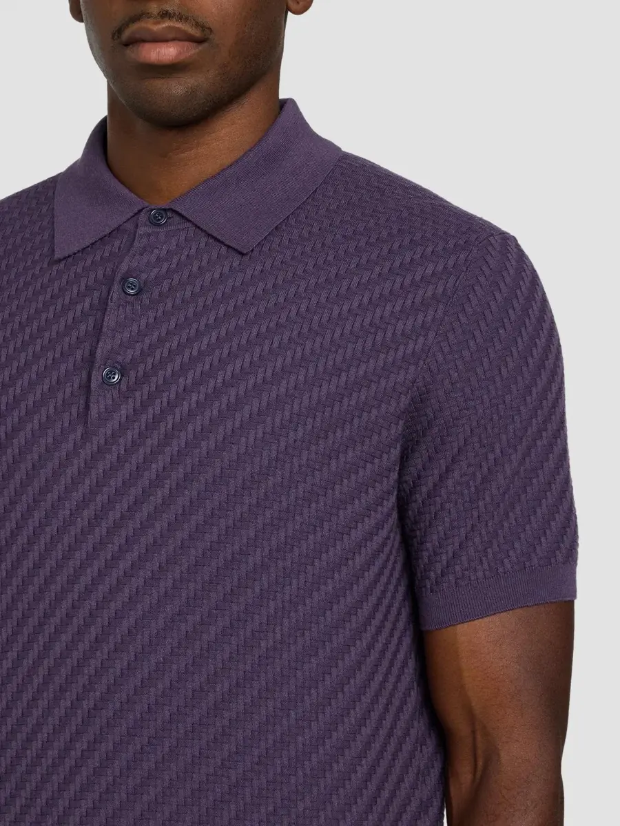 Brioni Men's Trama-Weave Polo Shirt | Thumbnail 5