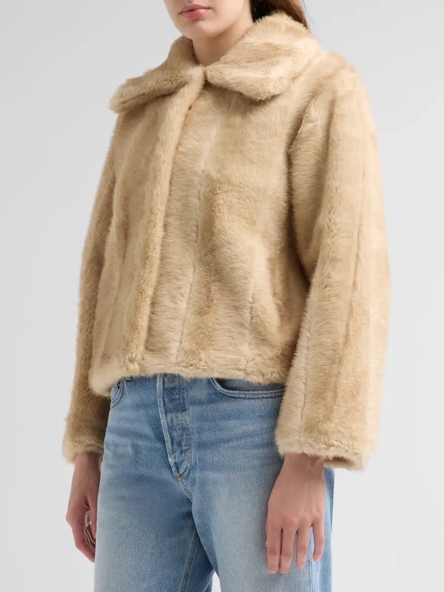 Apparis Women's Elis Shaved Faux-Mink Fur Coat | Thumbnail 4 Apparis Women's Elis Shaved Faux-Mink Fur Coat | Thumbnail 4