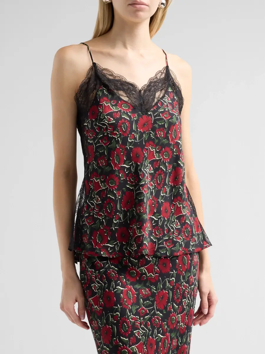 Veronica Beard Women's Johanan Silk-Blend Floral Cami | Thumbnail 4