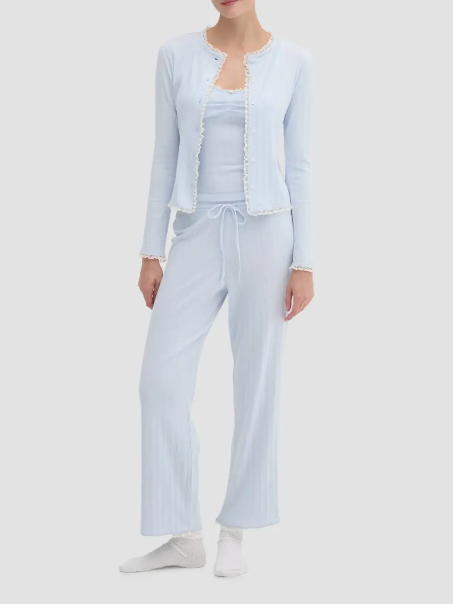 Hill House Home Women's The Hadley Pointelle Pajama Set | Thumbnail 2 Hill House Home Women's The Hadley Pointelle Pajama Set | Thumbnail 2