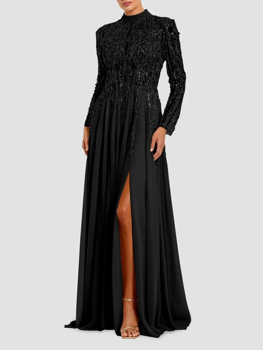 Mac Duggal Women's Evening Embellished Satin Gown | Thumbnail 2
