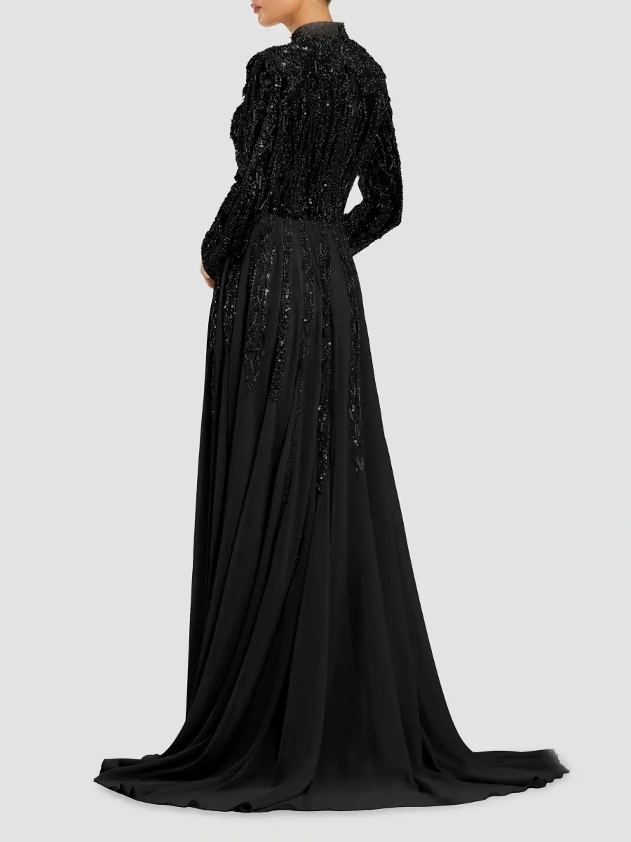 Mac Duggal Women's Evening Embellished Satin Gown | Thumbnail 3