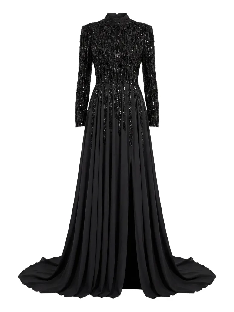 Mac Duggal Women's Evening Embellished Satin Gown