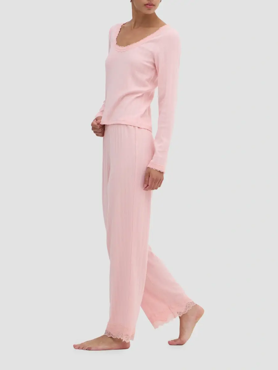 Hill House Home Women's The Filippa Pointelle Pajama Set | Thumbnail 2 Hill House Home Women's The Filippa Pointelle Pajama Set | Thumbnail 2