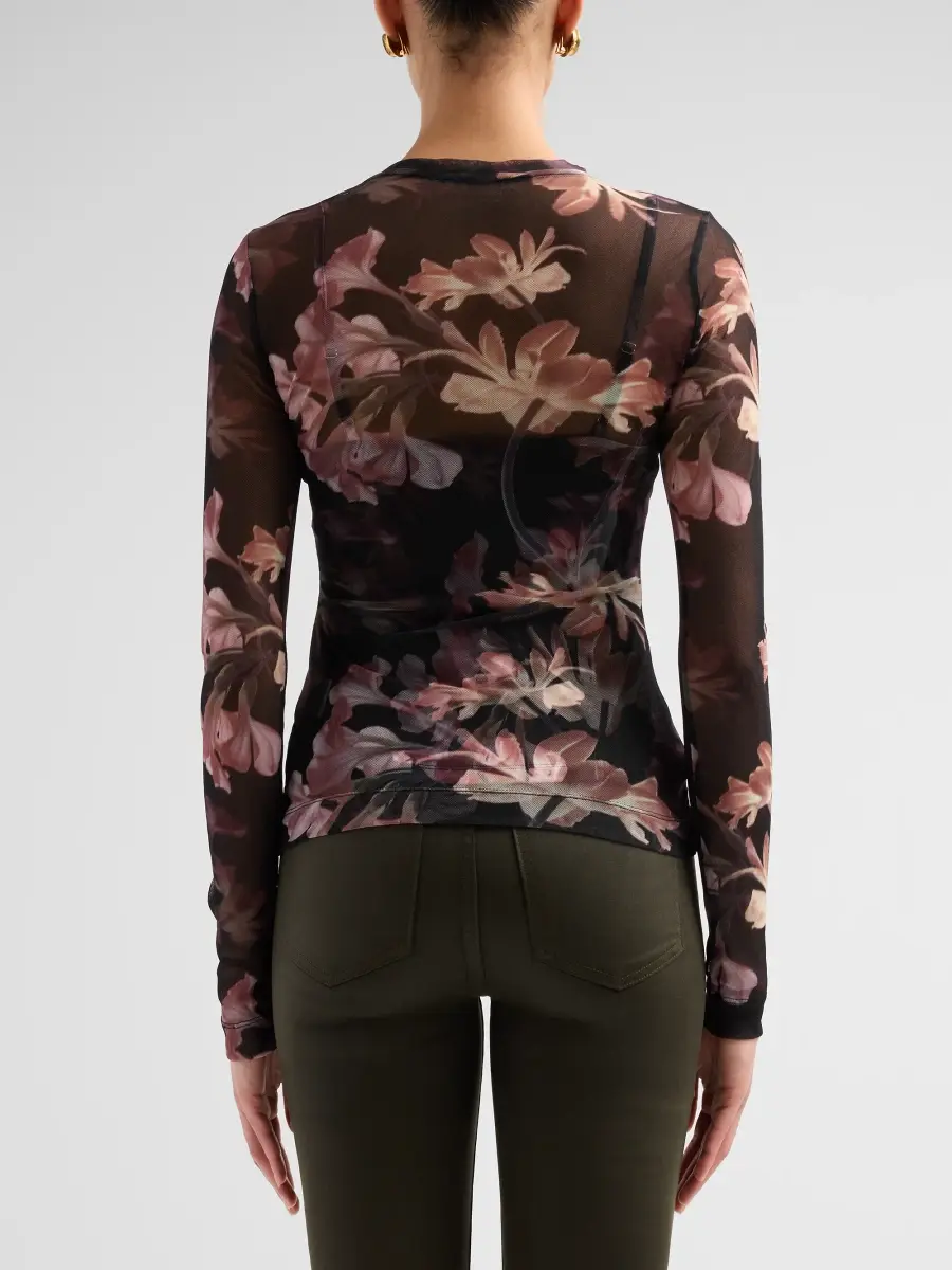 Cara Cara Women's Rafa Floral Stretch Mesh Top | Thumbnail 3 Cara Cara Women's Rafa Floral Stretch Mesh Top | Thumbnail 3