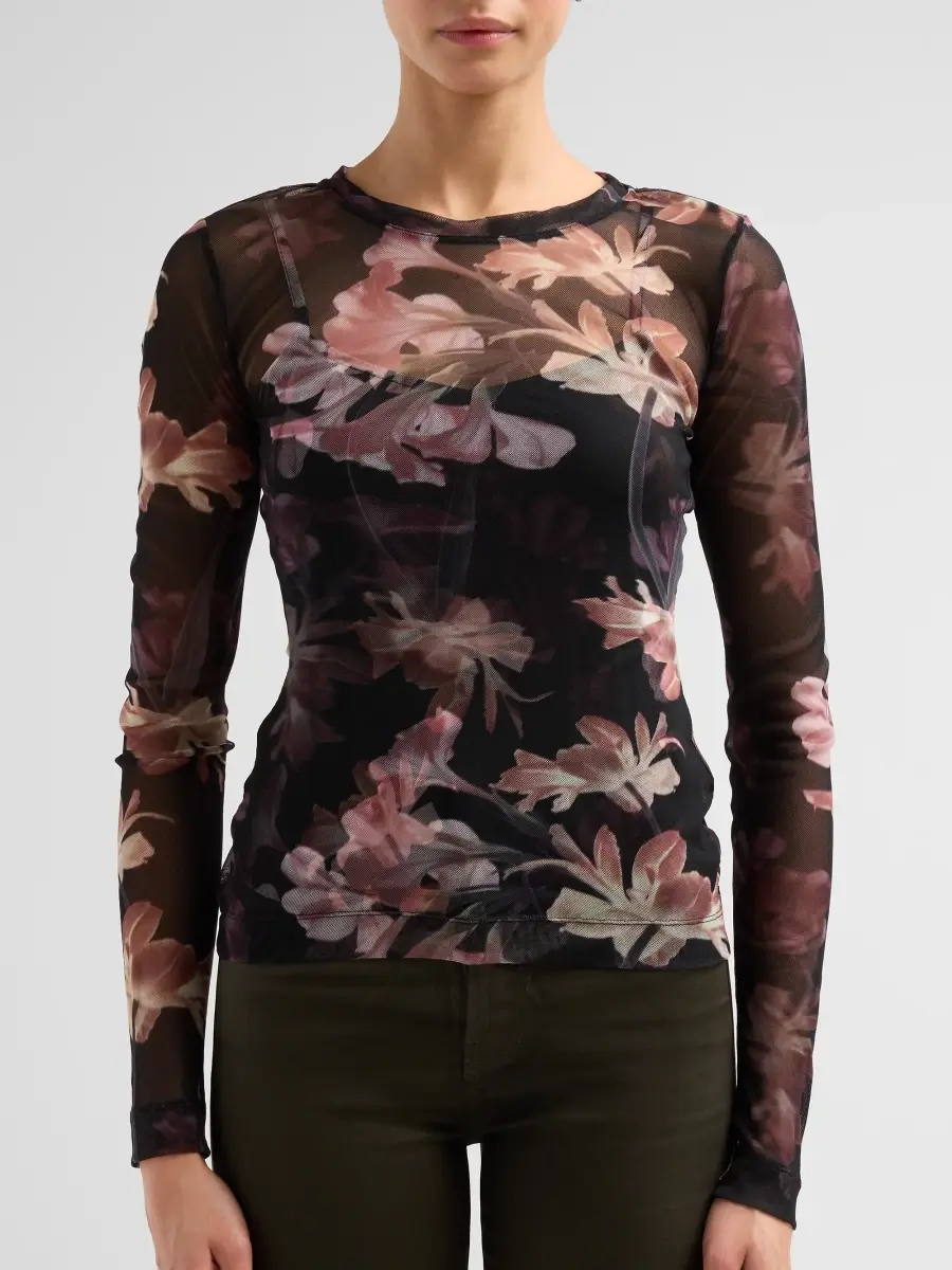 Cara Cara Women's Rafa Floral Stretch Mesh Top | Thumbnail 5 Cara Cara Women's Rafa Floral Stretch Mesh Top | Thumbnail 5