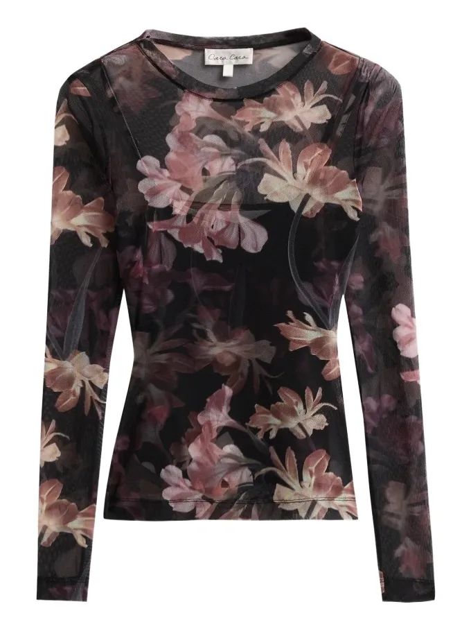 Cara Cara Women's Rafa Floral Stretch Mesh Top