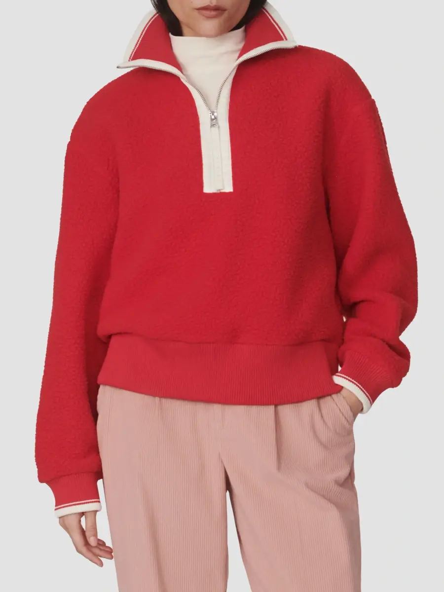 Varley Women's Anika Fleece Half-Zip Sweatshirt | Thumbnail 4 Varley Women's Anika Fleece Half-Zip Sweatshirt | Thumbnail 4