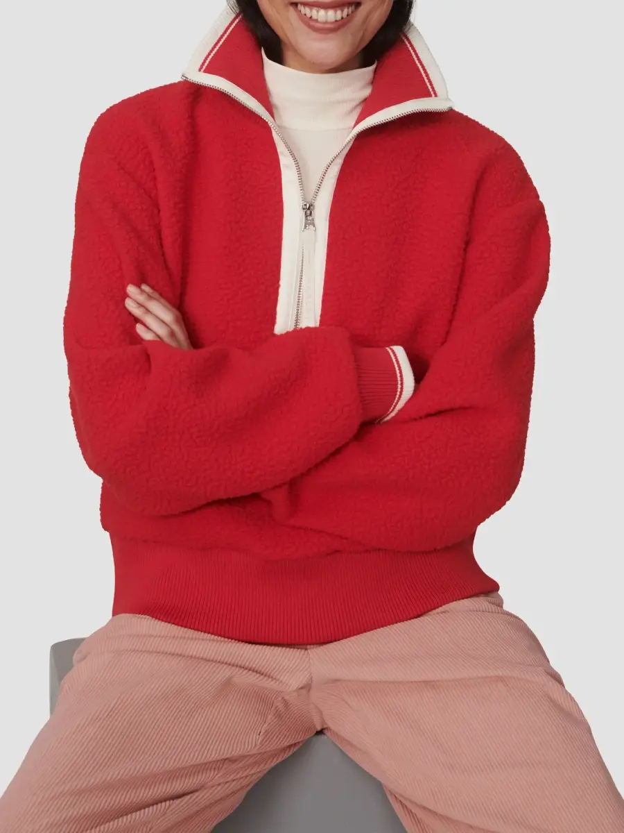 Varley Women's Anika Fleece Half-Zip Sweatshirt | Thumbnail 7 Varley Women's Anika Fleece Half-Zip Sweatshirt | Thumbnail 7