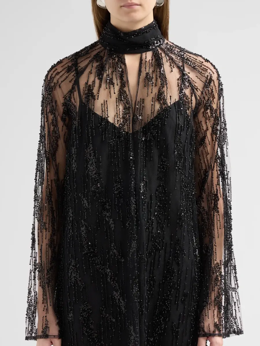 Staud Women's Esther Sequined Overlay Mini Dress | Thumbnail 5