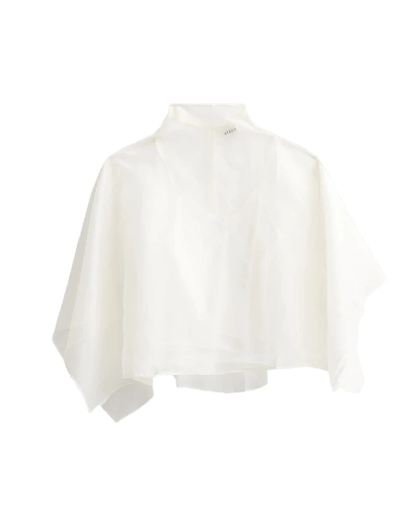 Staud Women's Fia Silk Chiffon Poncho Top