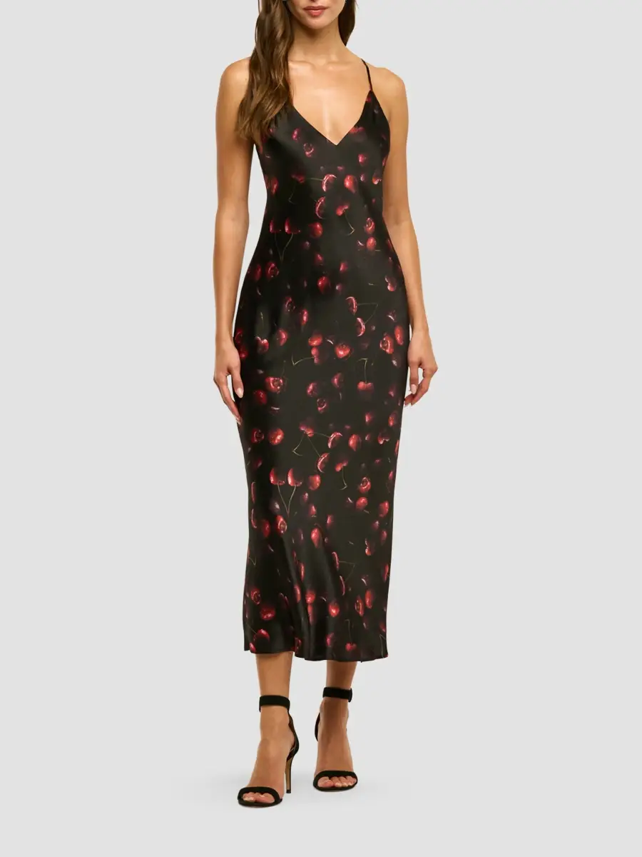 L'Agence Women's Seridie Printed Silk Midi Slipdress | Thumbnail 2 L'Agence Women's Seridie Printed Silk Midi Slipdress | Thumbnail 2