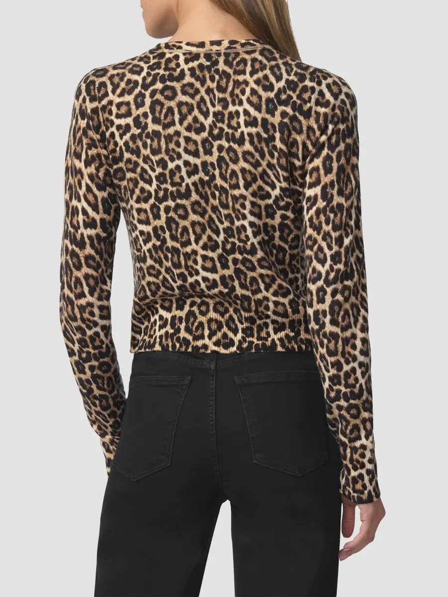 Joe's Jeans Women's The Leopard Dani Wool-Cashmere Cardigan | Thumbnail 3 Joe's Jeans Women's The Leopard Dani Wool-Cashmere Cardigan | Thumbnail 3