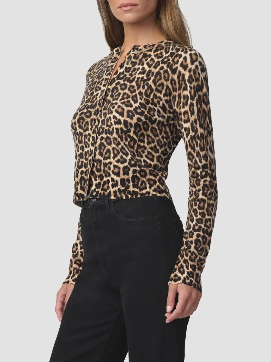 Joe's Jeans Women's The Leopard Dani Wool-Cashmere Cardigan | Thumbnail 6 Joe's Jeans Women's The Leopard Dani Wool-Cashmere Cardigan | Thumbnail 6