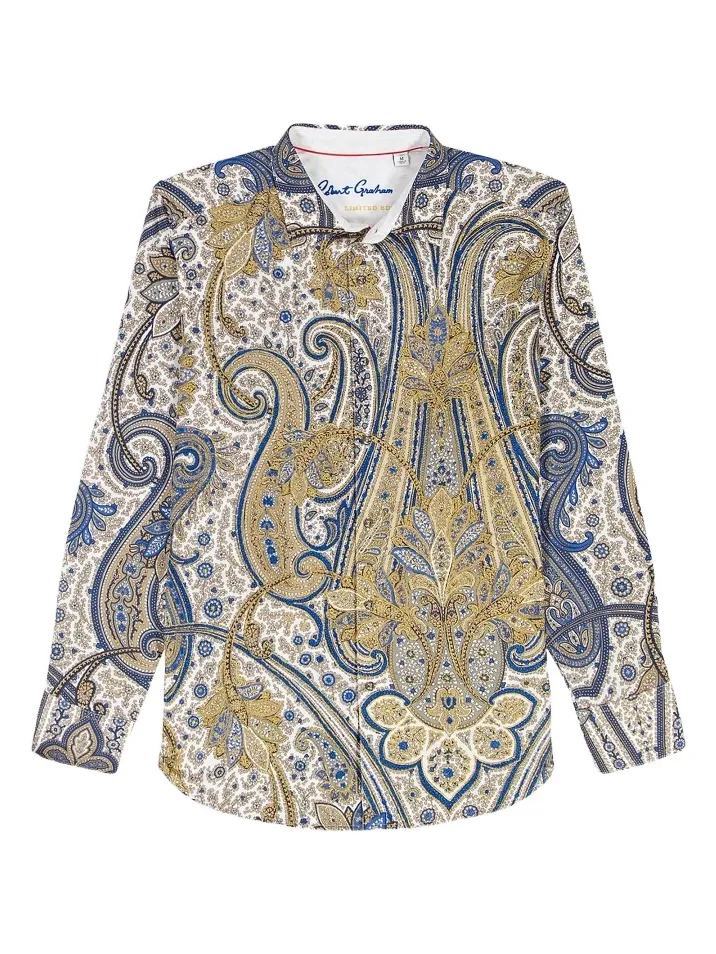 Robert Graham Men's The Lansky Look Paisley Metallic Shirt