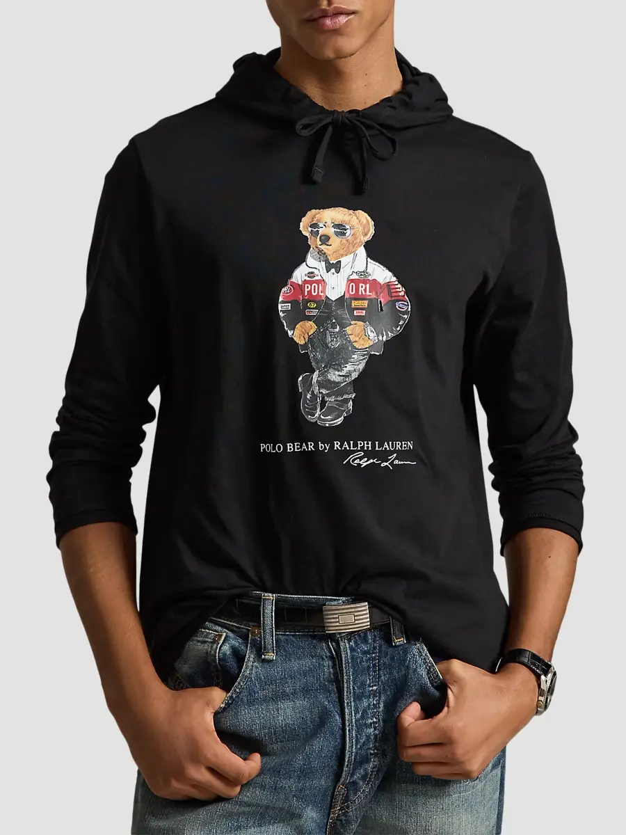 Polo Ralph Lauren Men's Polo Bear Cotton Hoodie | Thumbnail 4 Polo Ralph Lauren Men's Polo Bear Cotton Hoodie | Thumbnail 4