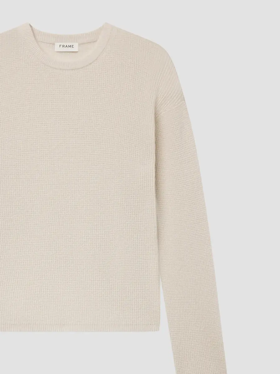 Frame Men's Crewneck Waffle-Knit Wool-Cashmere Sweater | Thumbnail 7