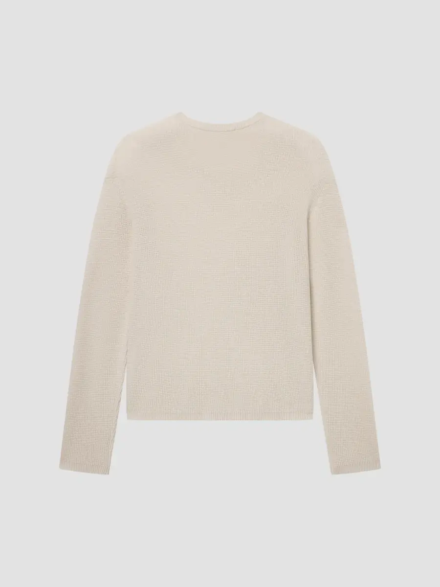 Frame Men's Crewneck Waffle-Knit Wool-Cashmere Sweater | Thumbnail 8