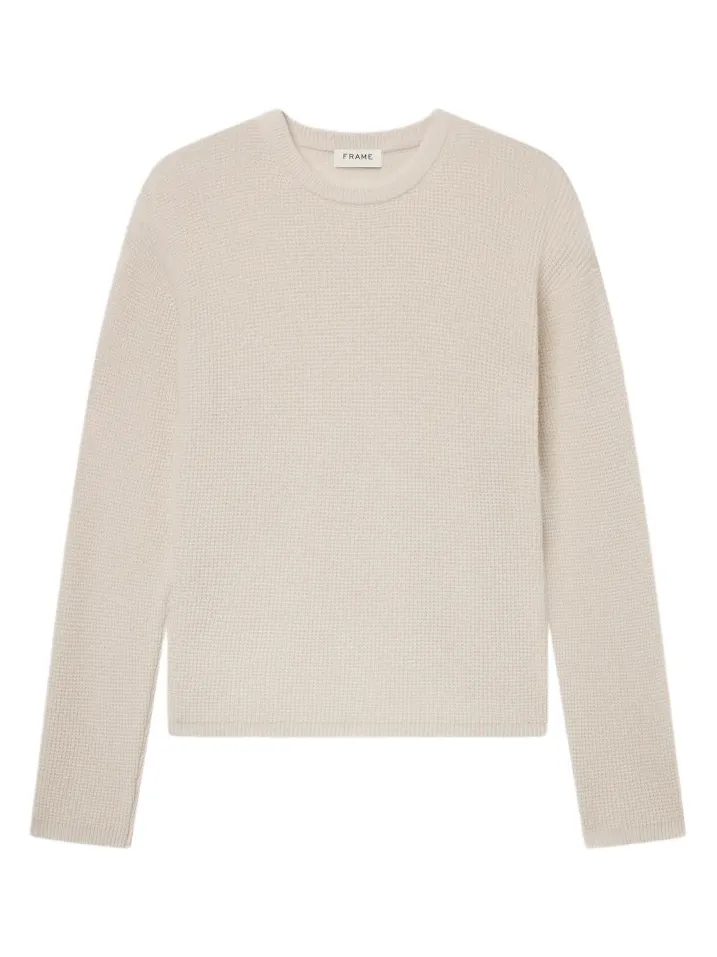 Frame Men's Crewneck Waffle-Knit Wool-Cashmere Sweater