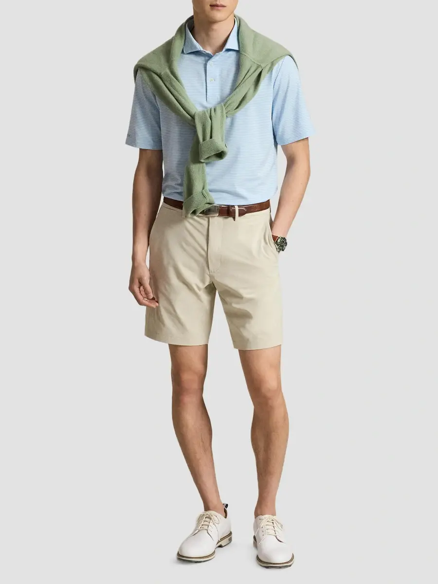 Polo Ralph Lauren Men's Striped Airflow Polo Shirt | Thumbnail 2 Polo Ralph Lauren Men's Striped Airflow Polo Shirt | Thumbnail 2