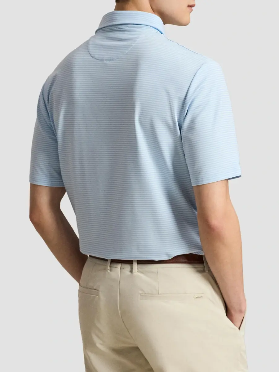 Polo Ralph Lauren Men's Striped Airflow Polo Shirt | Thumbnail 3 Polo Ralph Lauren Men's Striped Airflow Polo Shirt | Thumbnail 3