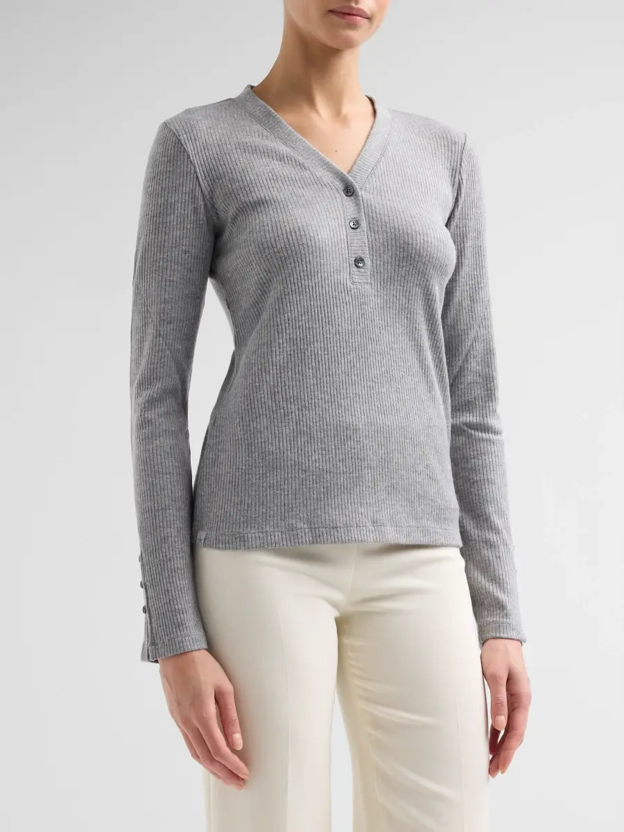 Barefoot Dreams Women's Cozy Dreams Sleep Henley Top | Thumbnail 4