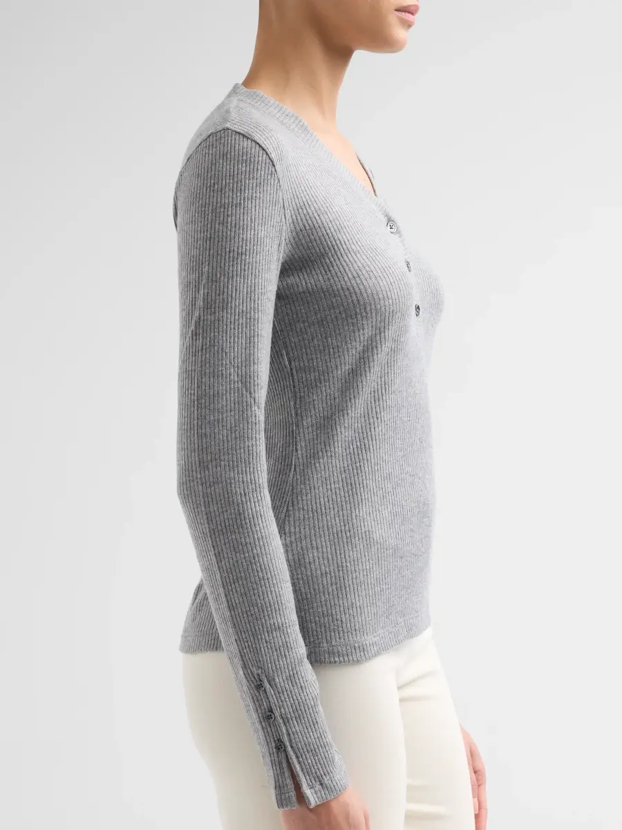 Barefoot Dreams Women's Cozy Dreams Sleep Henley Top | Thumbnail 5