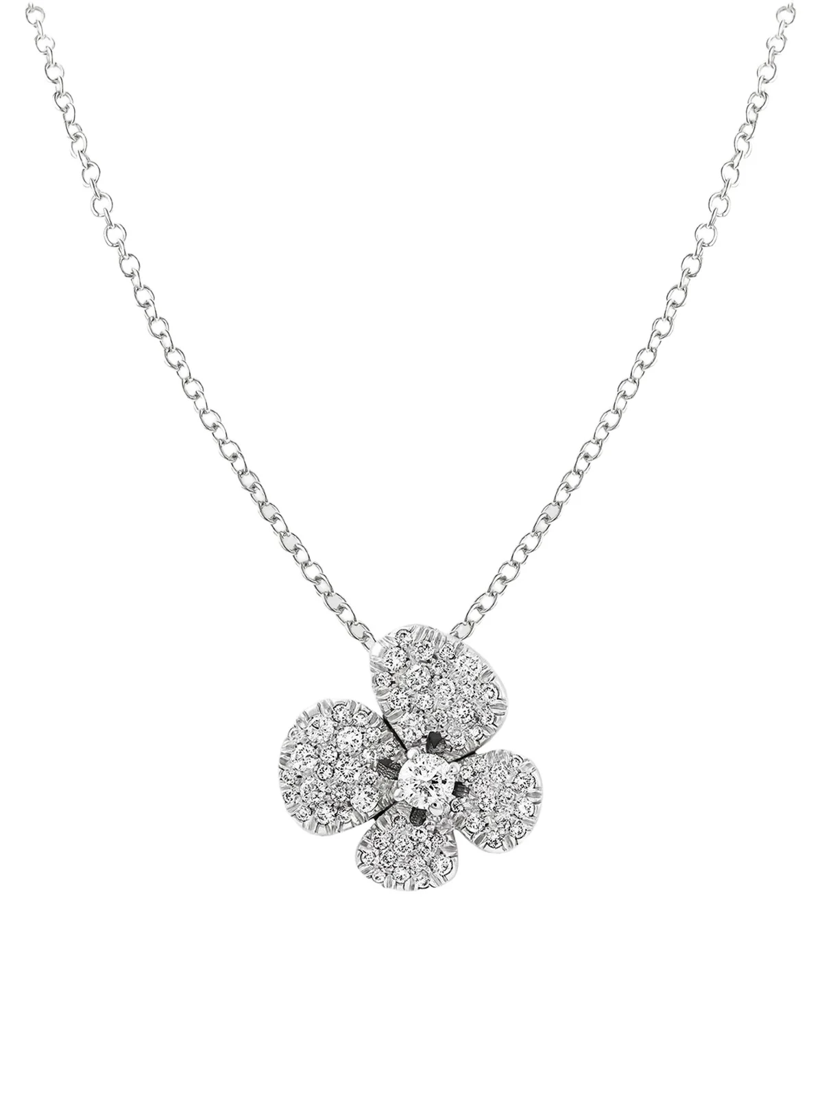 Miseno Women's Ischia 18K White Gold & 0.73 TCW Diamond Flower Pendant Necklace