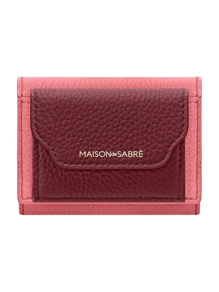 MAISON de SABRÉ Women's Leather Compact Trifold Wallet