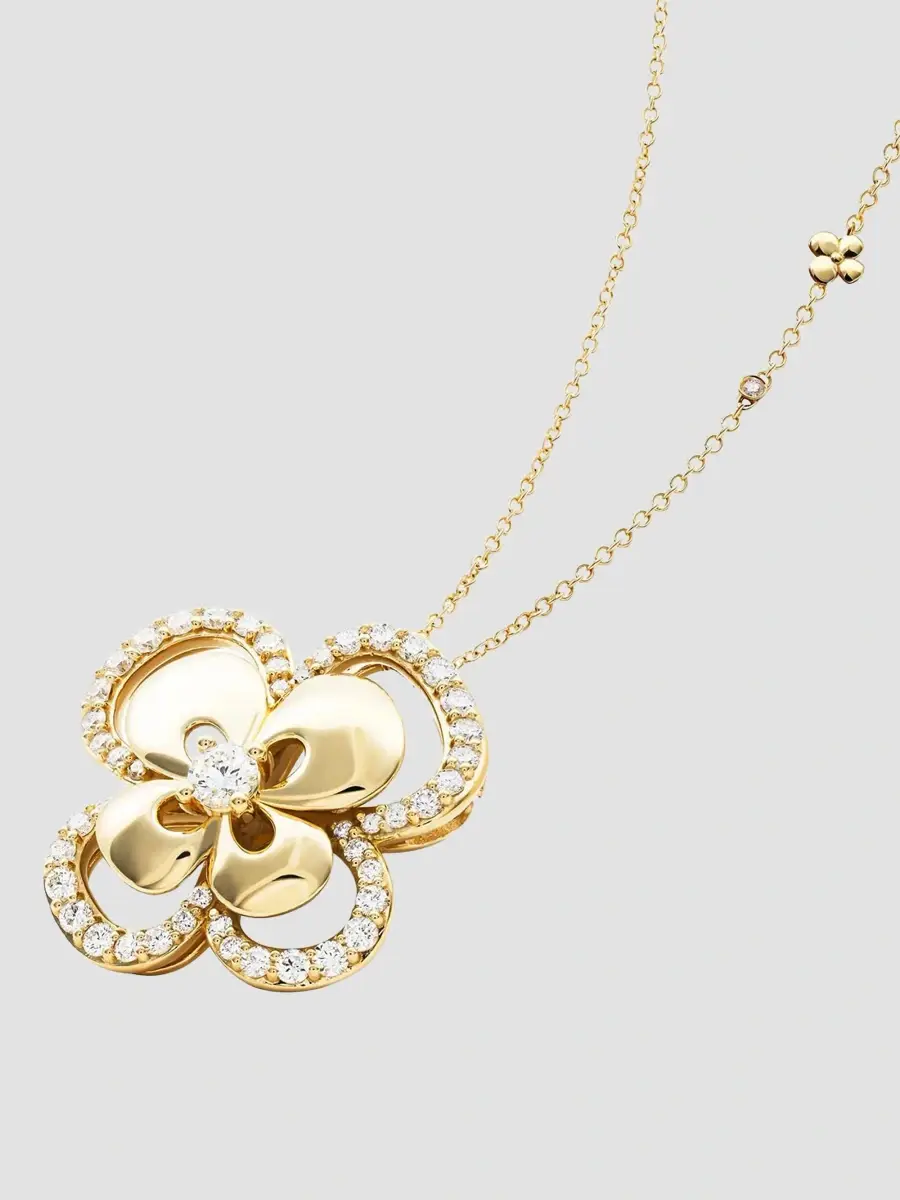 Miseno Women's Ischia 18K Yellow Gold & 1.40 TCW Diamond Flower Pendant Necklace | Thumbnail 3 Miseno Women's Ischia 18K Yellow Gold & 1.40 TCW Diamond Flower Pendant Necklace | Thumbnail 3