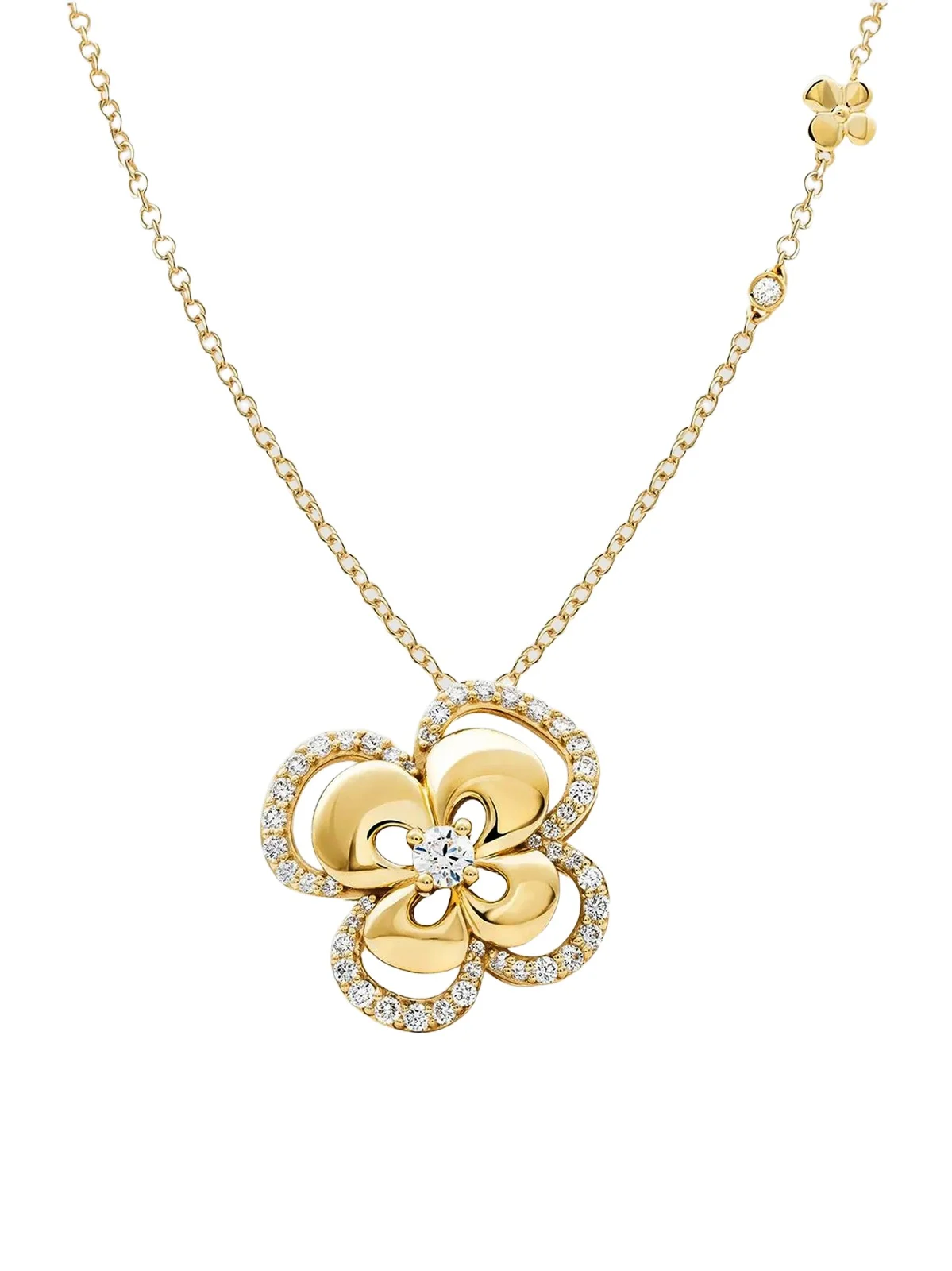 Miseno Women's Ischia 18K Yellow Gold & 1.40 TCW Diamond Flower Pendant Necklace