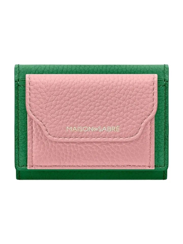 MAISON de SABRÉ Women's Leather Compact Trifold Wallet
