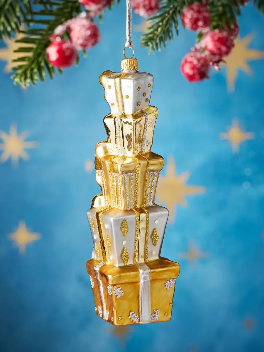 Exclusively Ours Stack Of Presents Glass Ornament | Thumbnail 2 Exclusively Ours Stack Of Presents Glass Ornament | Thumbnail 2