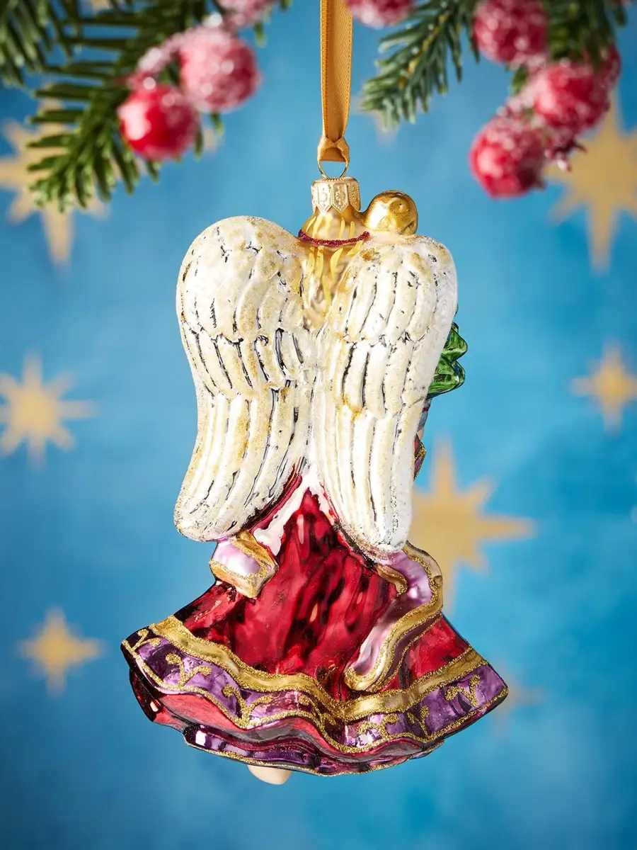 Exclusively Ours Angel With Tree Glass Ornament | Thumbnail 2 Exclusively Ours Angel With Tree Glass Ornament | Thumbnail 2