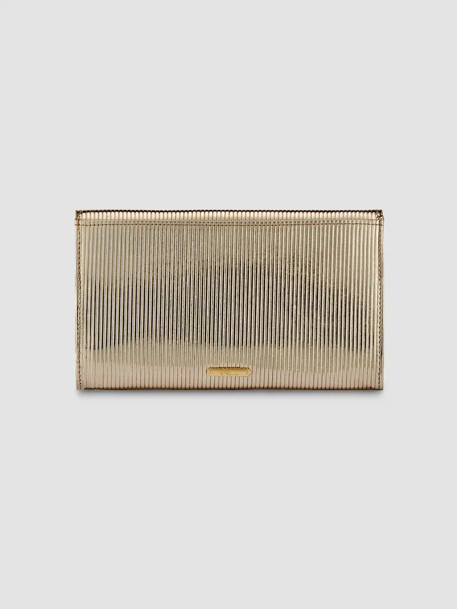 GiGi New York Women's Bianca Stripe-Embossed Leather Clutch | Thumbnail 2