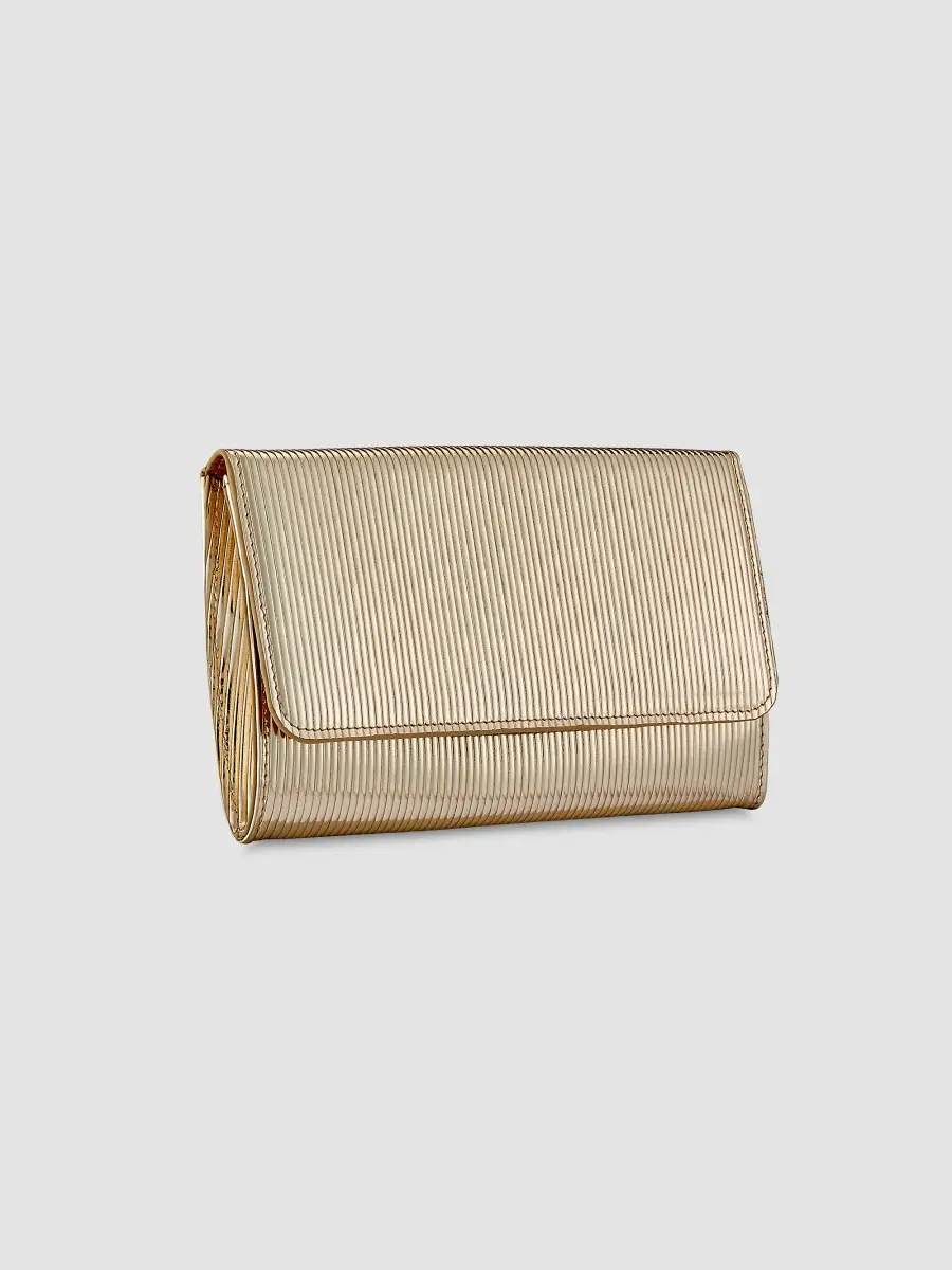 GiGi New York Women's Bianca Stripe-Embossed Leather Clutch | Thumbnail 4