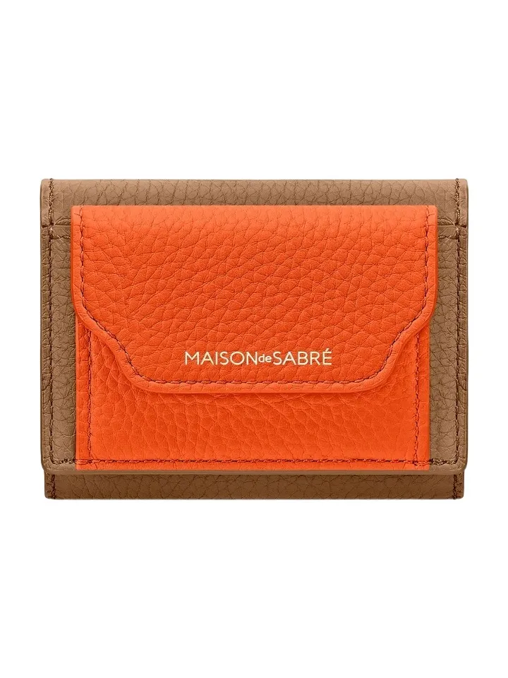 MAISON de SABRÉ Women's Leather Compact Trifold Wallet