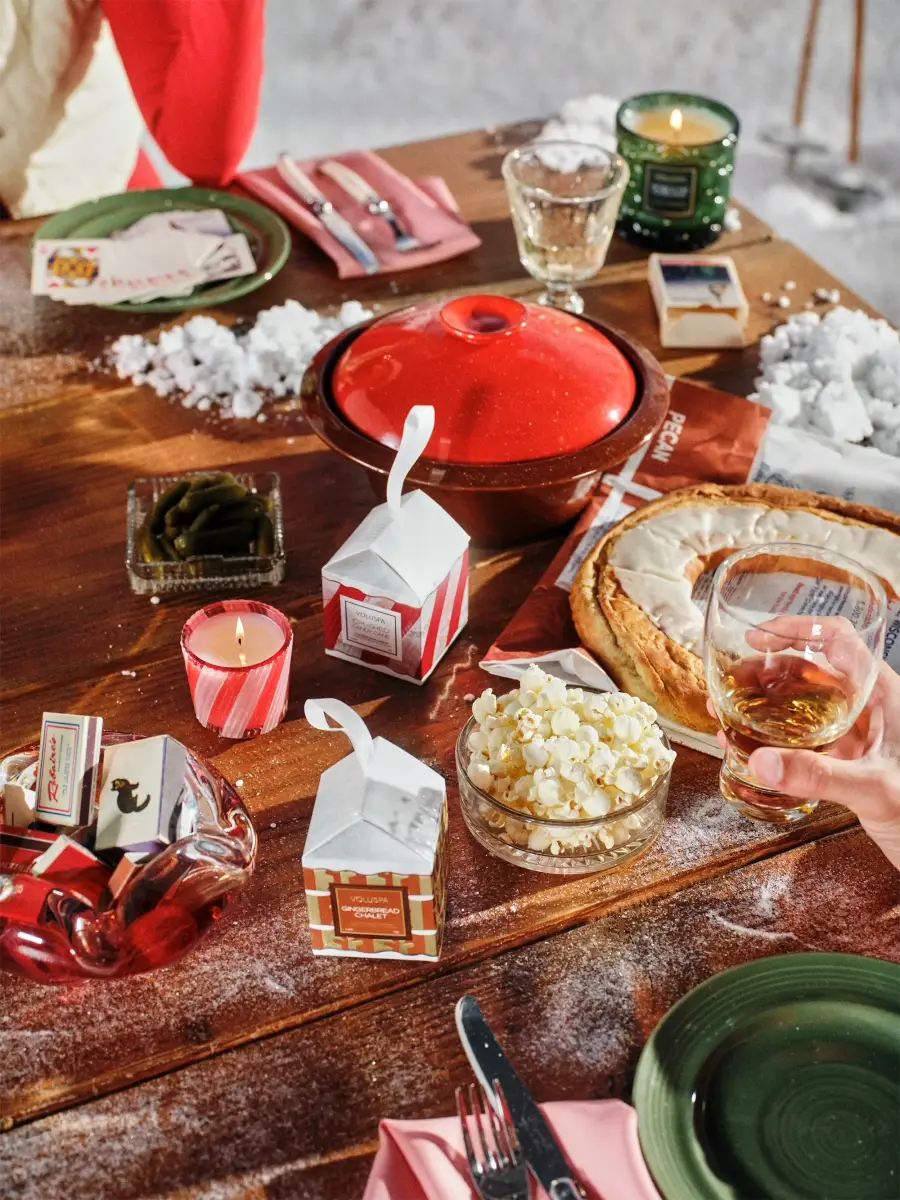 Voluspa Crushed Candy Cane Boxed Candle Ornament | Thumbnail 2