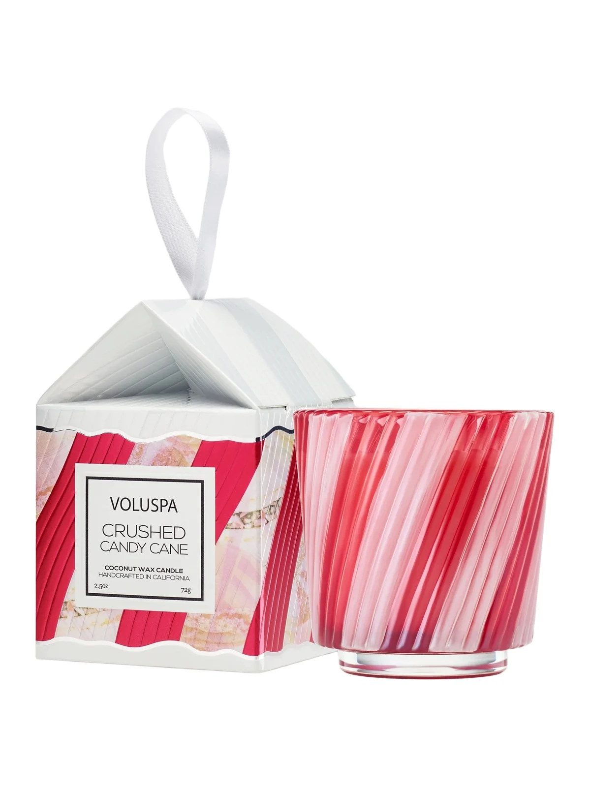 Voluspa Crushed Candy Cane Boxed Candle Ornament