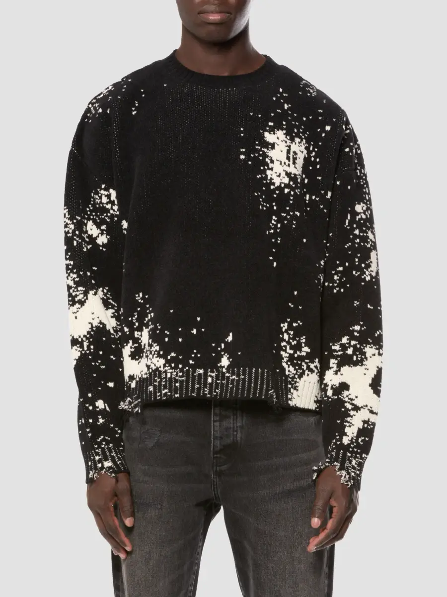 Purple Brand Men's Logo Cotton Crewneck Sweater | Thumbnail 2