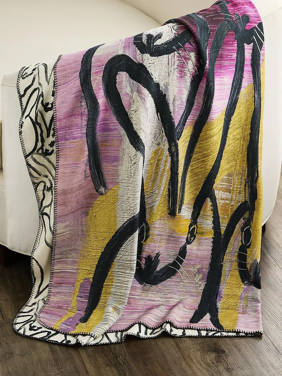 Hunt Slonem Best Bunnies Throw Blanket