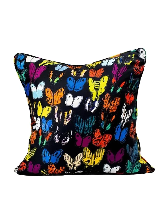 Butterflies In Flight Cotton Pillow Butterflies In Flight Cotton Pillow