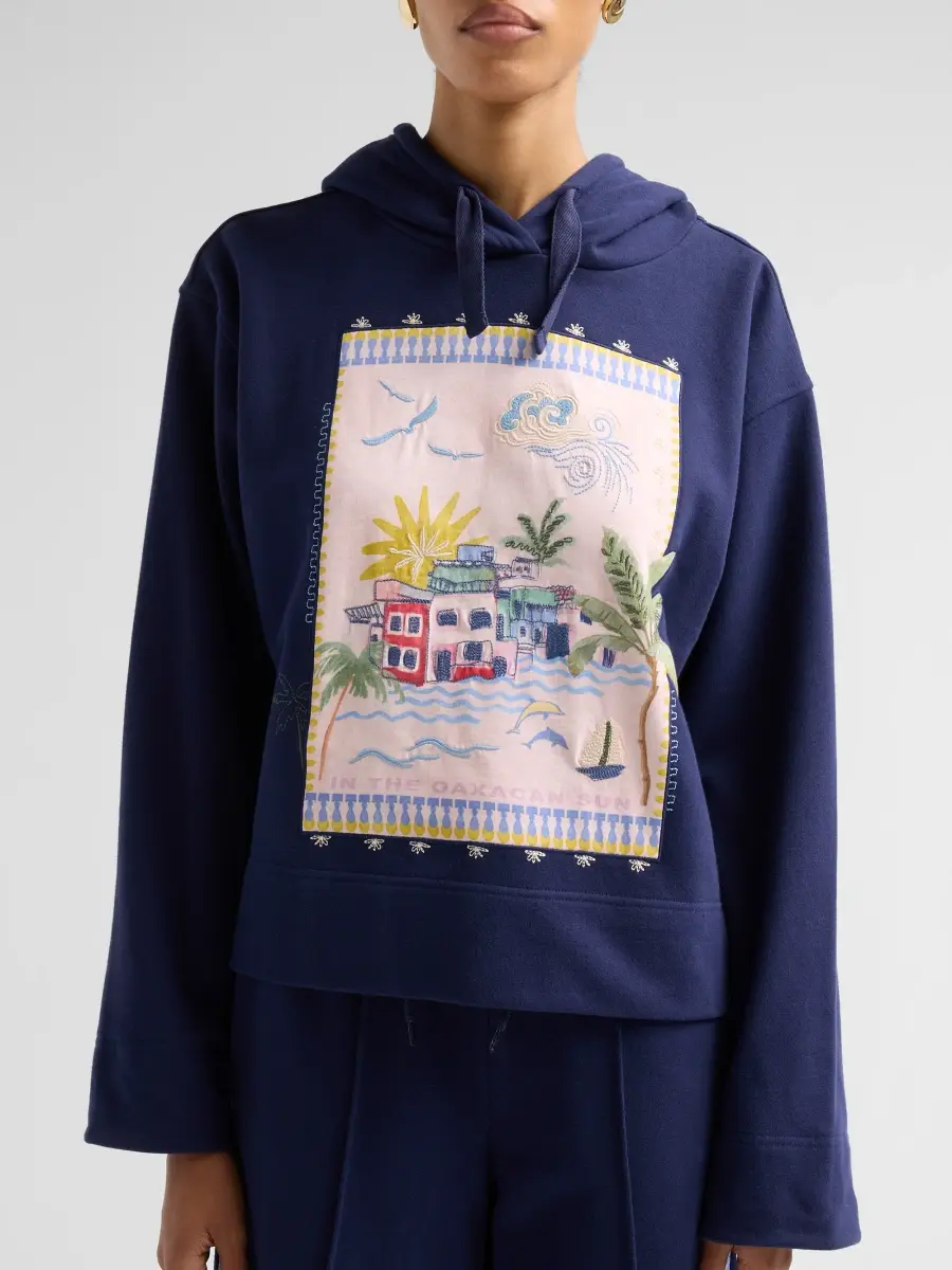 Johnny Was Women's Oaxaca Cotton Hoodie | Thumbnail 5 Johnny Was Women's Oaxaca Cotton Hoodie | Thumbnail 5
