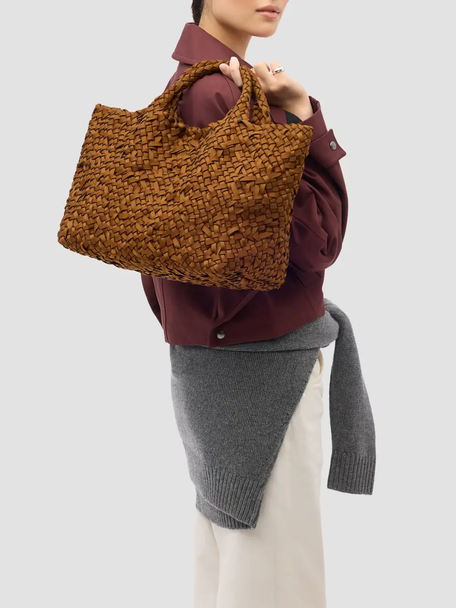 Naghedi Women's St. Barths Medium Nest Weave Tote Bag | Thumbnail 3