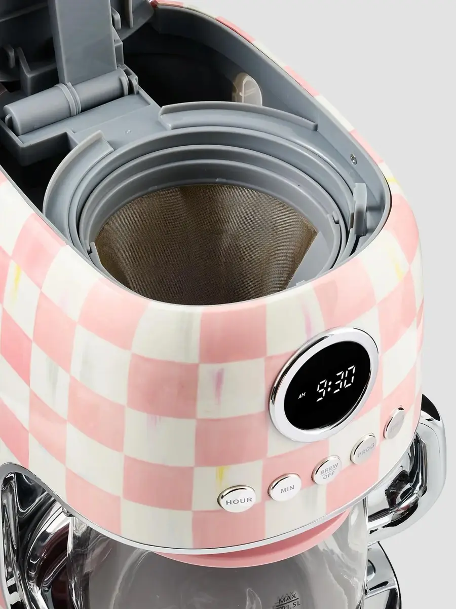 MacKenzie-Childs Rosy Check Drip Coffee Maker | Thumbnail 3 MacKenzie-Childs Rosy Check Drip Coffee Maker | Thumbnail 3