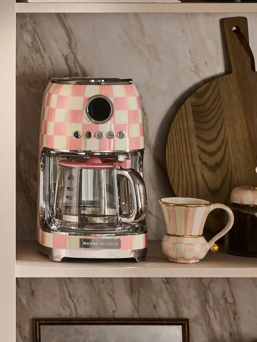 MacKenzie-Childs Rosy Check Drip Coffee Maker | Thumbnail 5 MacKenzie-Childs Rosy Check Drip Coffee Maker | Thumbnail 5